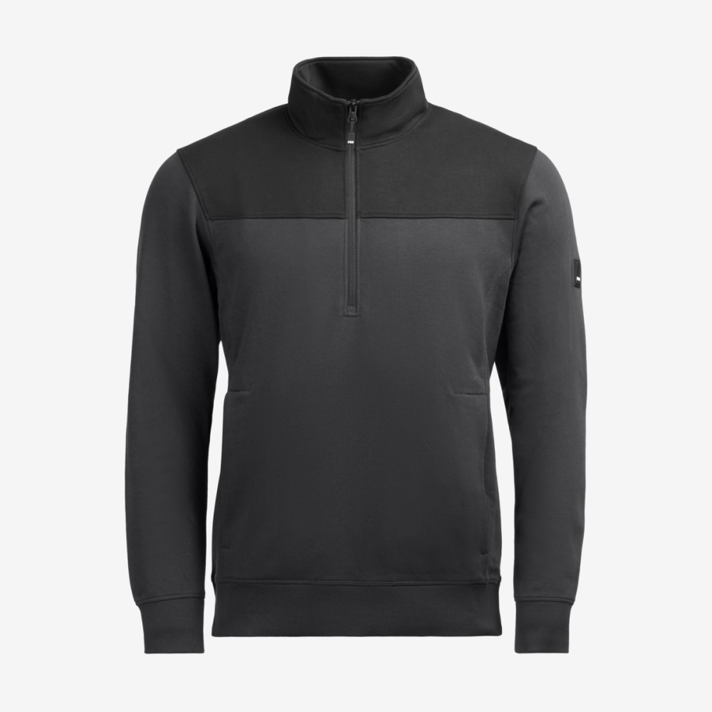 FHB ROB Zip-Sweatshirt, anthrazit-schwarz, Gr. S