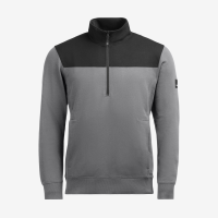 FHB ROB Zip-Sweatshirt, grau-schwarz, Gr. L