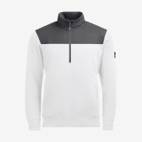 FHB ROB Zip-Sweatshirt, weiss-anthrazit, Gr. 4XL