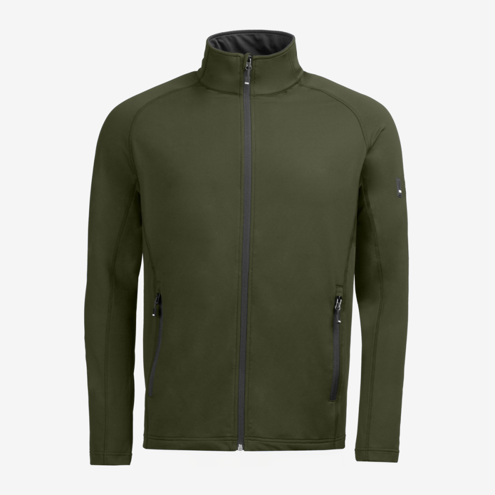 FHB KUNO Fleece-Jacke, oliv, Gr. XL
