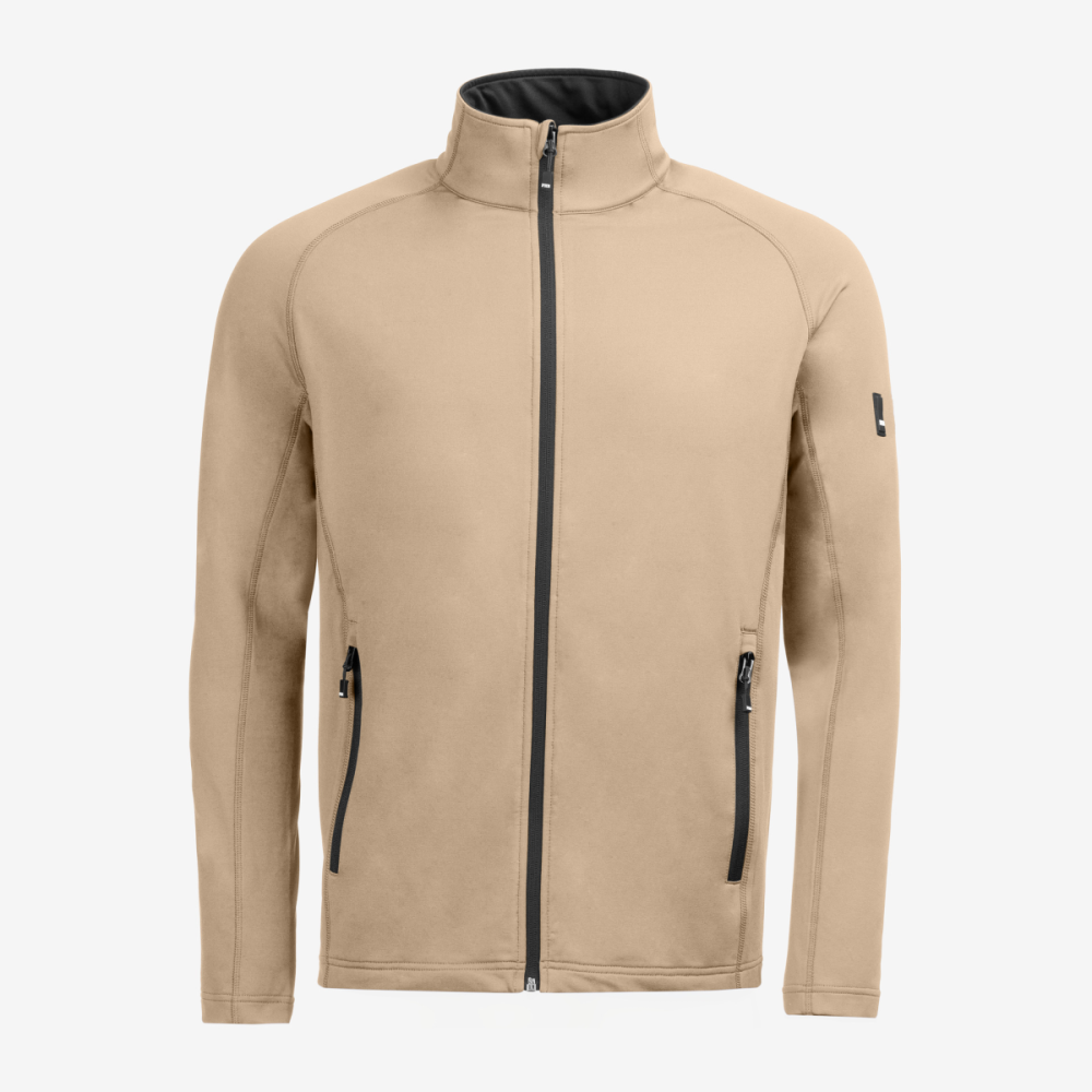 FHB KUNO Fleece-Jacke, beige, Gr. 4XL