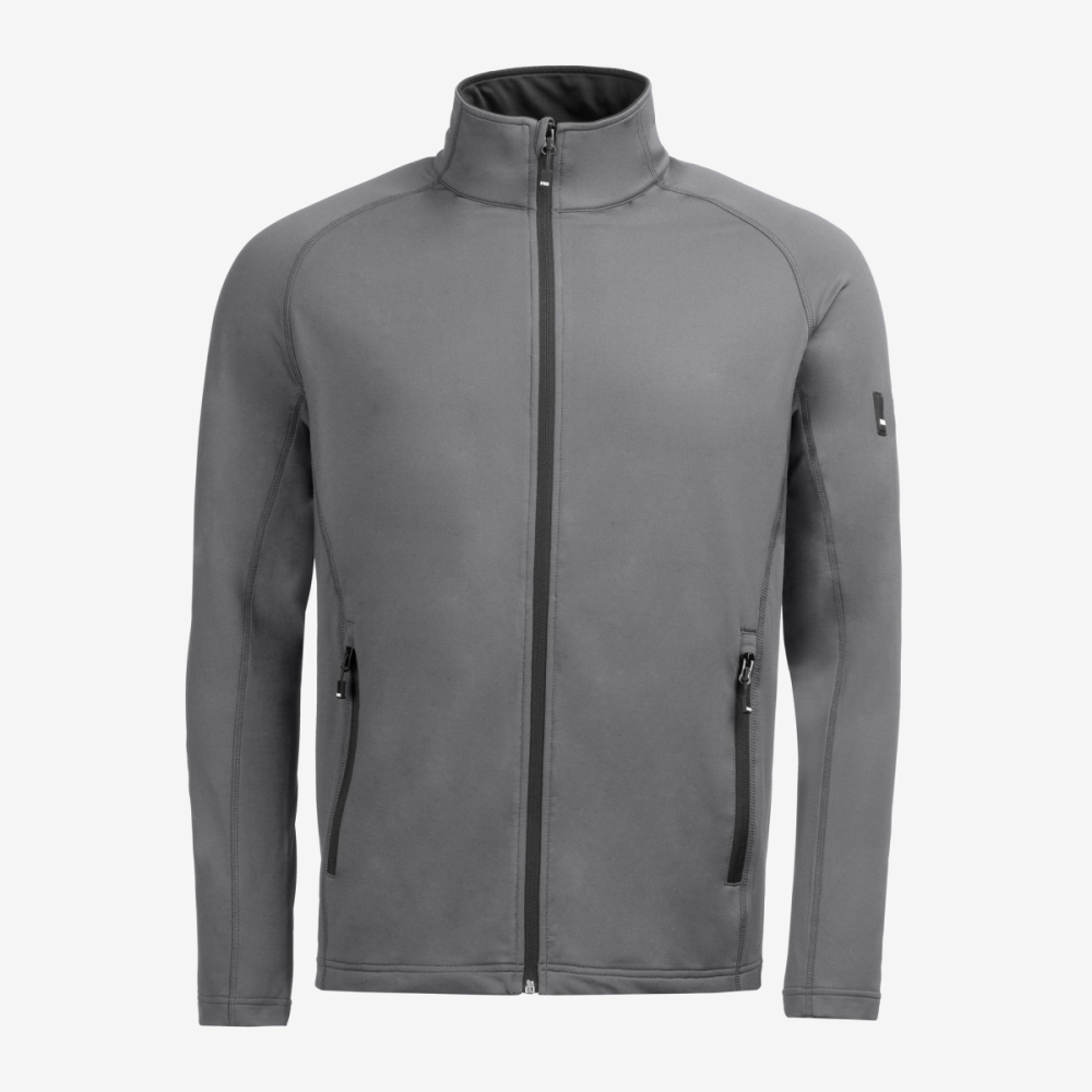 FHB KUNO Fleece-Jacke, grau, Gr. 4XL