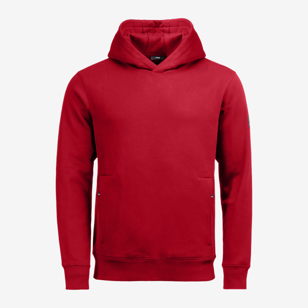 FHB BENNET Hoodie unisex, rot, Gr. S