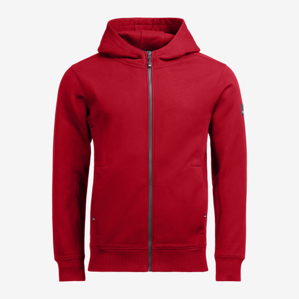 FHB QUENTIN Hoodie Jacke, rot, Gr. S