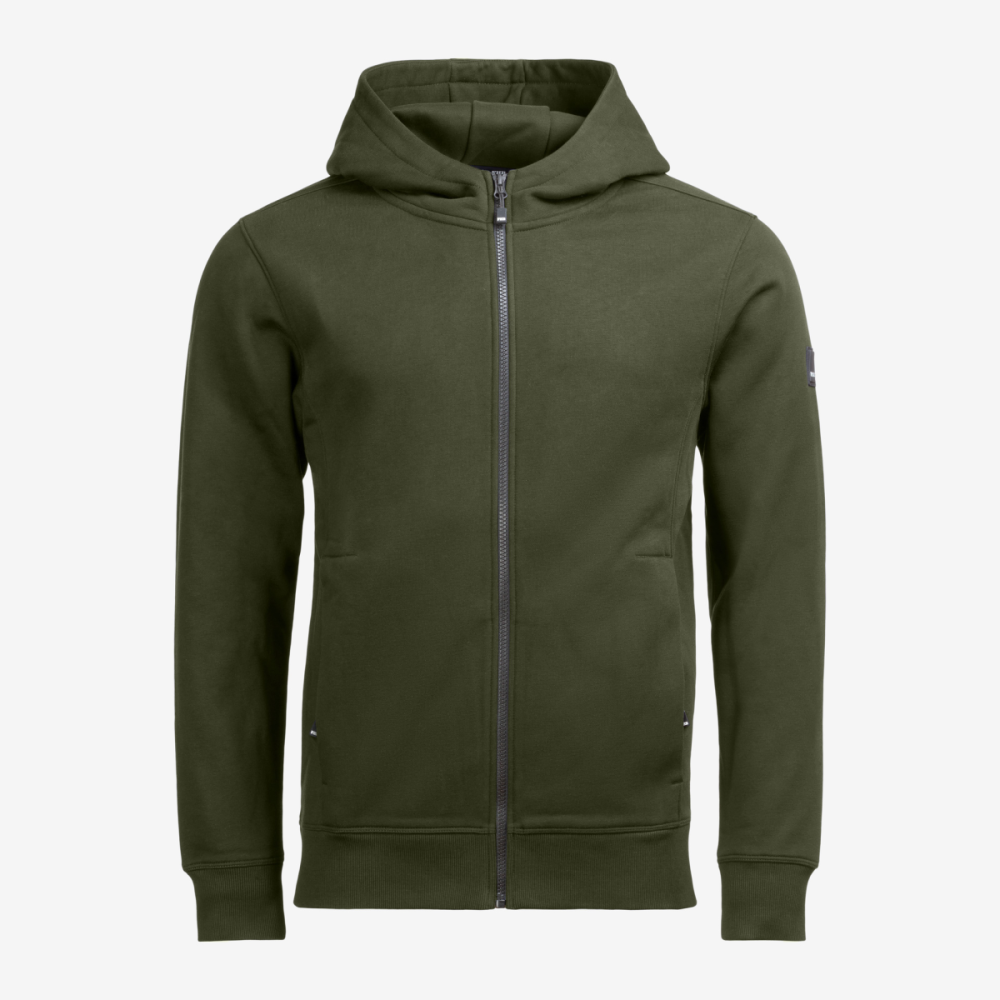 FHB QUENTIN Hoodie Jacke, oliv, Gr. XS
